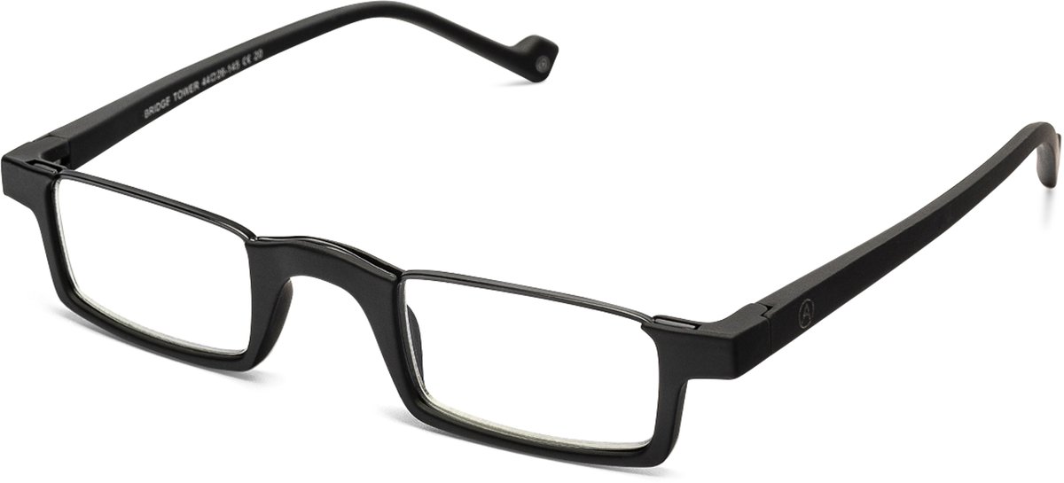 Leesbril Aptica Bridge Square Tower-Zwart-+1.00