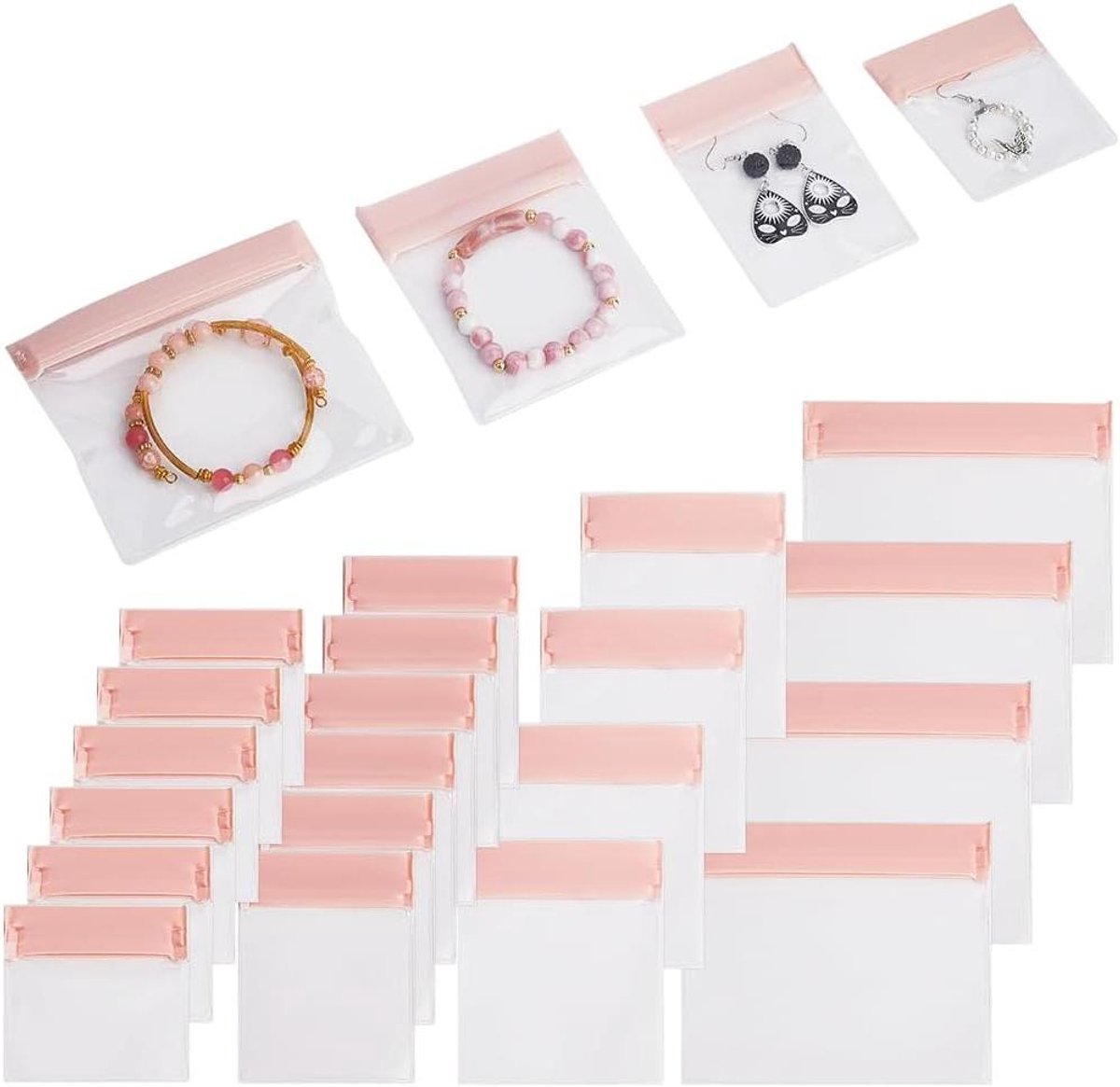 TTGoods - 40 stuks kleine sieraden opbergzakken tegen aanslag - zelfdichtende plastic pouches voor oorbellen, kettingen en horloges