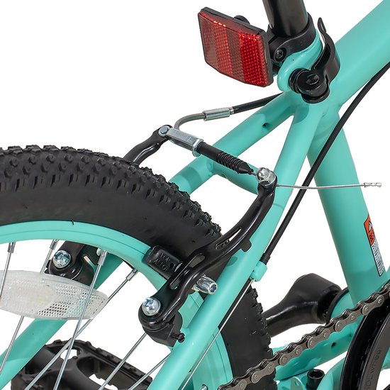 Hiland Climber Tiener Forensen Stadsfiets - 20 inch - Single Speed ​​- V-Brake - Groen - Geschikt voor buitenactiviteiten in de lente van Hiland — afbeelding 5