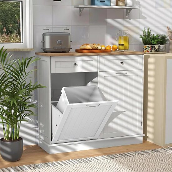 EURAST - Afvalkast met deur (exclusief bak van 95 liter) - 670x585x1300