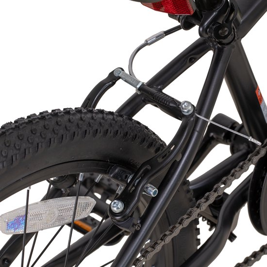 Hiland Climber Tiener Forensen Stadsfiets - 20 inch - Single Speed ​​- V-Brake - Zwart - Geschikt voor buitenactiviteiten in de lente van Hiland — afbeelding 4