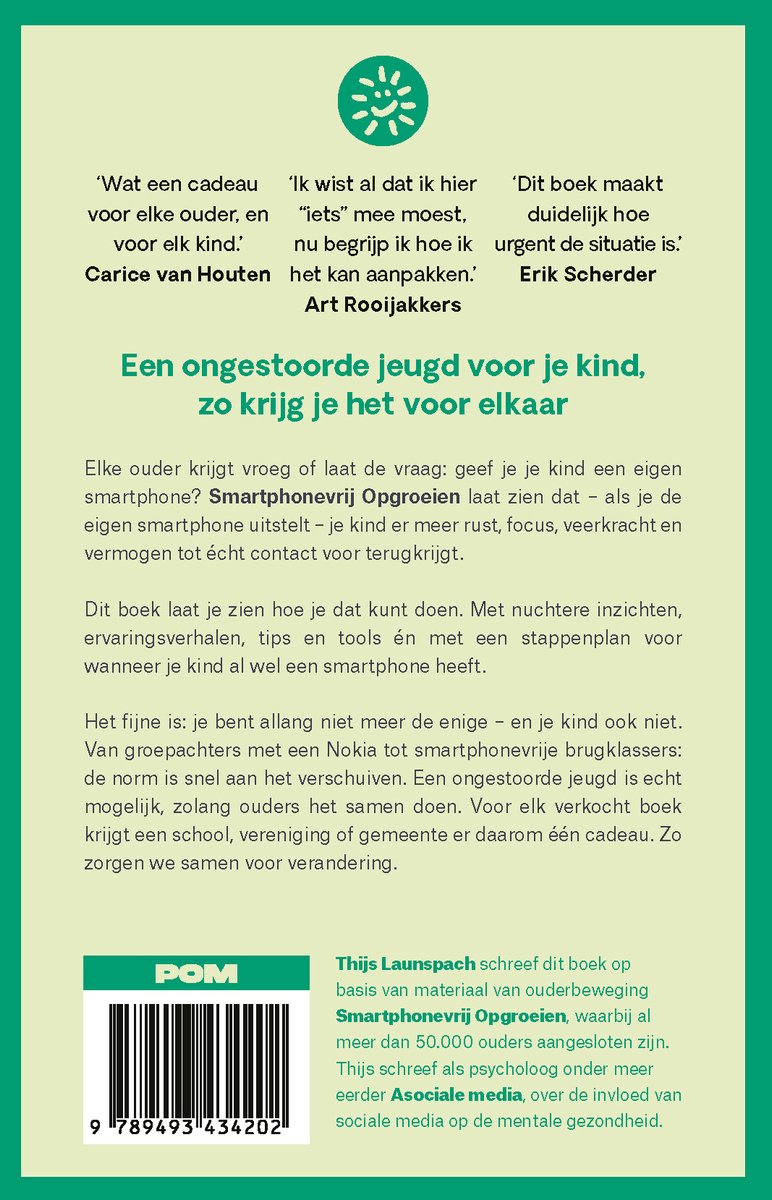 Smartphonevrij Opgroeien - back cover