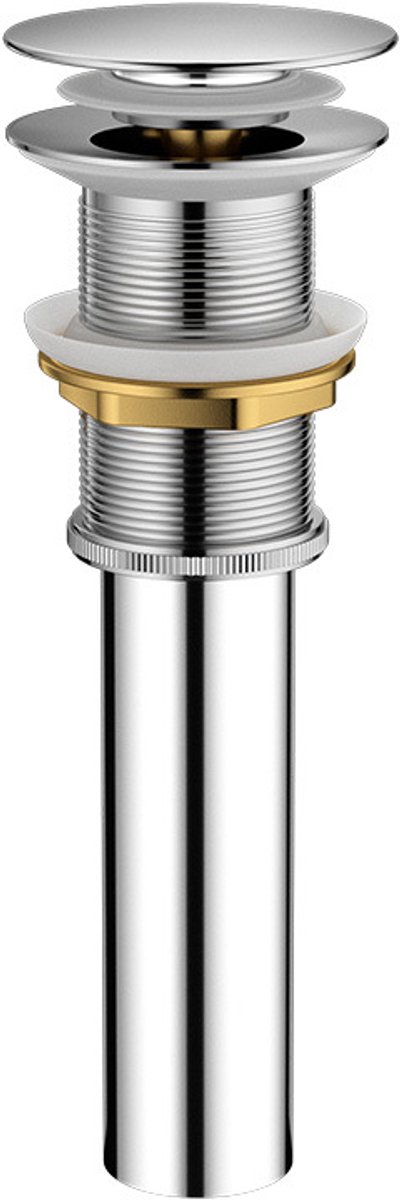 Afvoer voor wastafel - afvoerplug - Grote afvoeropening van 1-3/4" - afvoerstop - Pop-up afvoer - Wastafelaccessoire - Roestvrij staal - Zilver