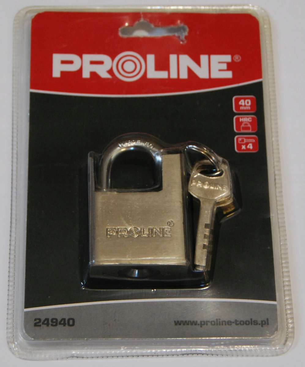 Proline 40 mm versterkt hangslot - Chroom Satiné