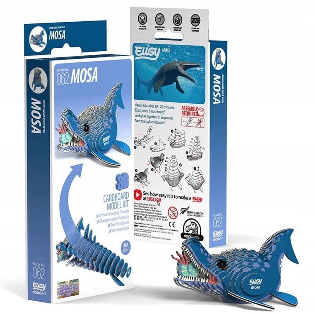 3D Puzzel Mosasaurus van Karton - Leerzaam Speelgoed voor Kinderen