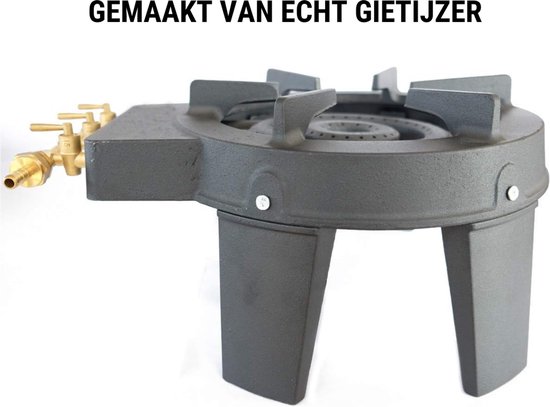 VIN® Wokbrander - Kookbrander - Wok Brander - Met Regelaar - Propaan/Gas - Voor Buiten - Camping Kooktoestel - 4 Potige Gaskoker - Zwart van Merkloos — afbeelding 2