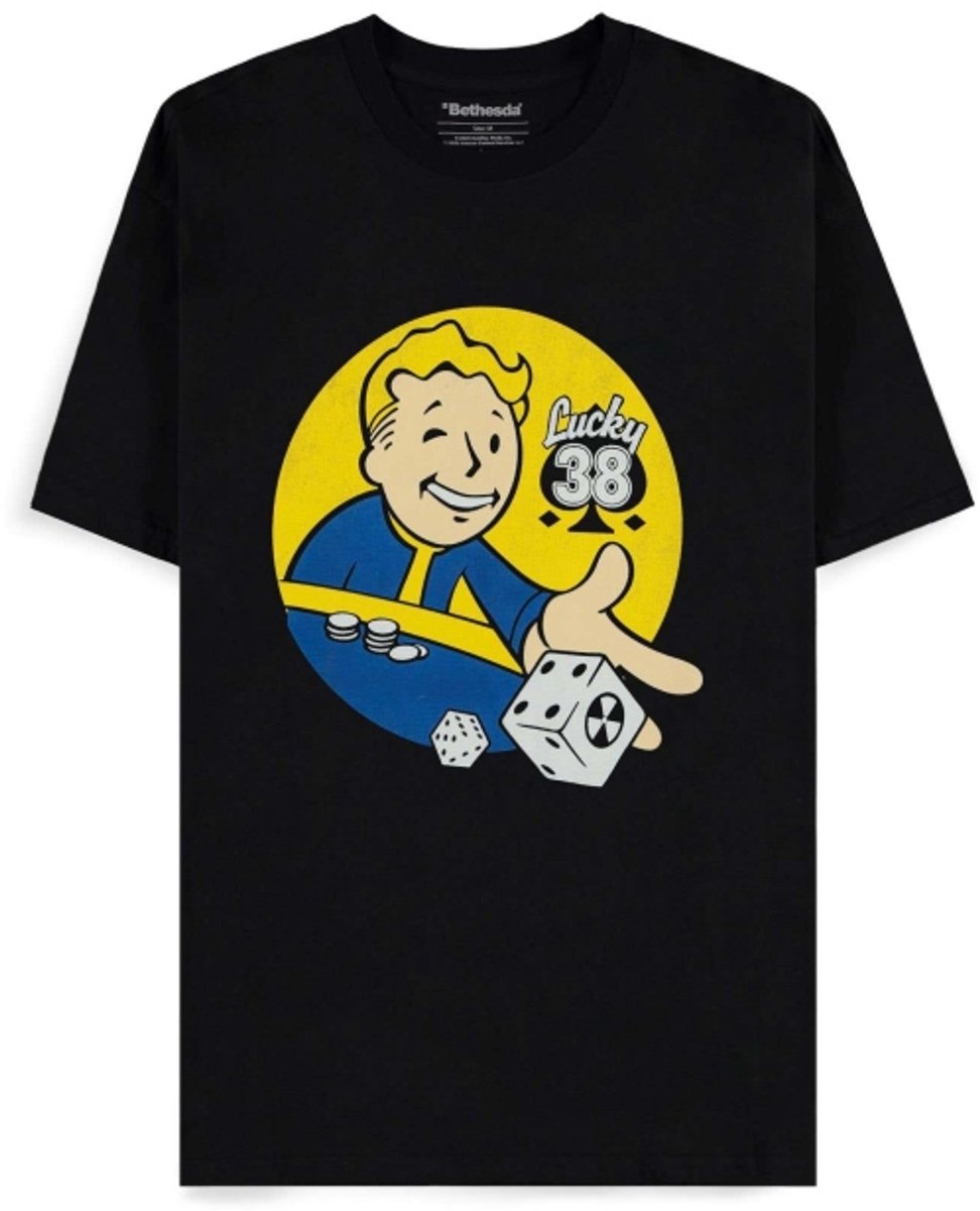 Fallout Lucky 38 Dice Unisex T-shirt - zwart - M
