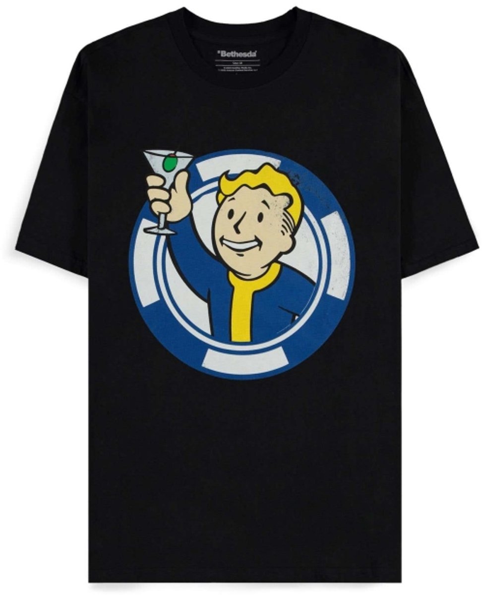 Fallout - Vault Boy Heren Tshirt - 2XL - Zwart
