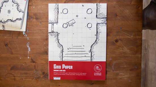 Cacklin Slayers - Papier quadrillé - Carte de combat Blanco - Format Dragon's Lair (30,5 x 40,5 cm) - Pour jeux de rôle tels que Dungeons and Dragons, Pathfinder, Daggerheart - Cadeau Master du Donjon - Carte - Tapis de combat - Grille de combat D&D