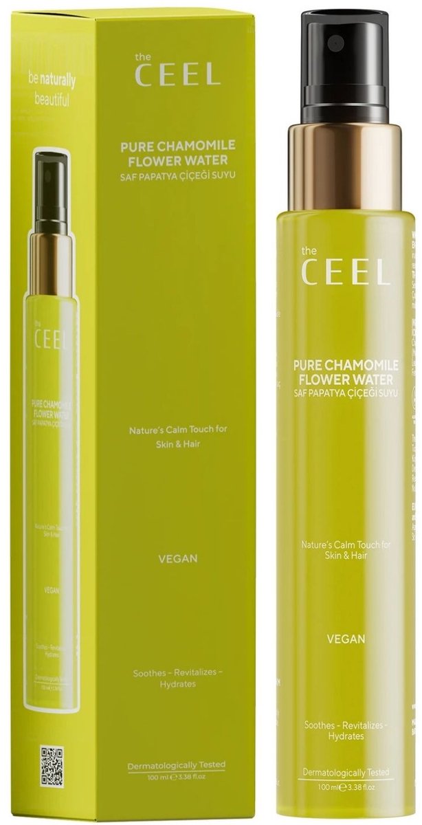 The CEEL Pure kamillewater voor haar en huid - Voor glanzende en stralende haren - Verzachtend & kalmerend - Kamille haarspray 100 ml