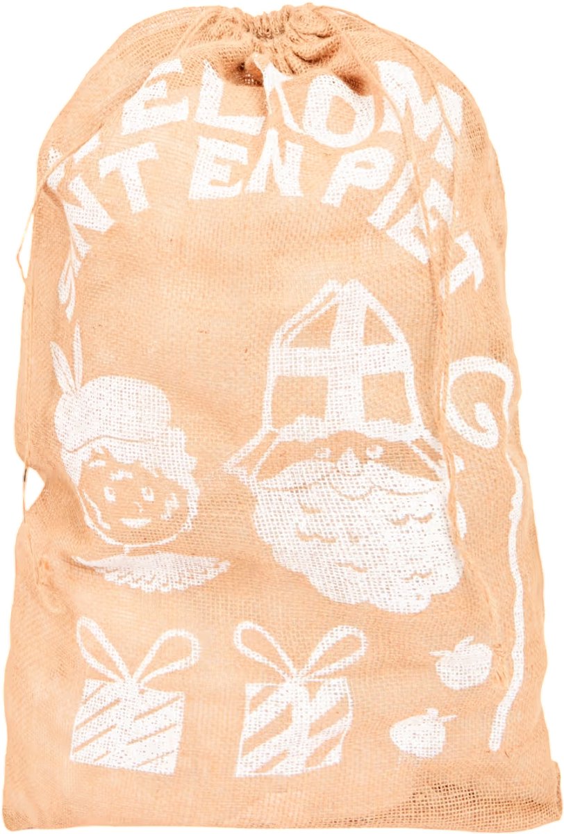 Lumière couture ® De Zak van Sinterklaas Jute - Geschenkzak - Cadeautjes- Geschenk Zak - Past bij Pietenpak - Pepernoten zak - Pietenzak - Pieten zak