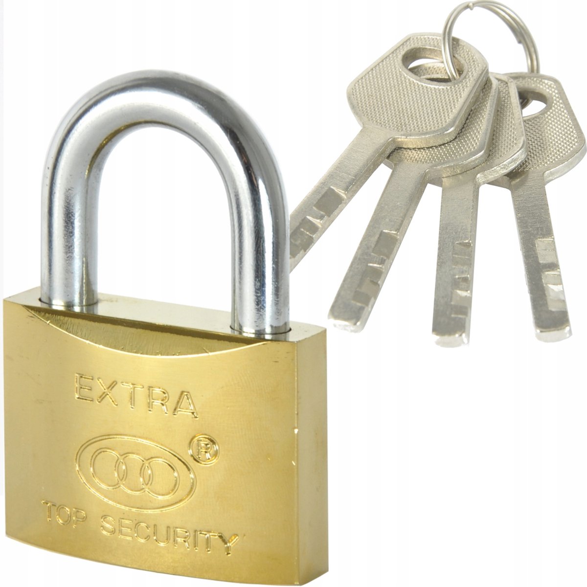 Gehard Stalen Hangslot Titanium 70mm met 4 sleutels