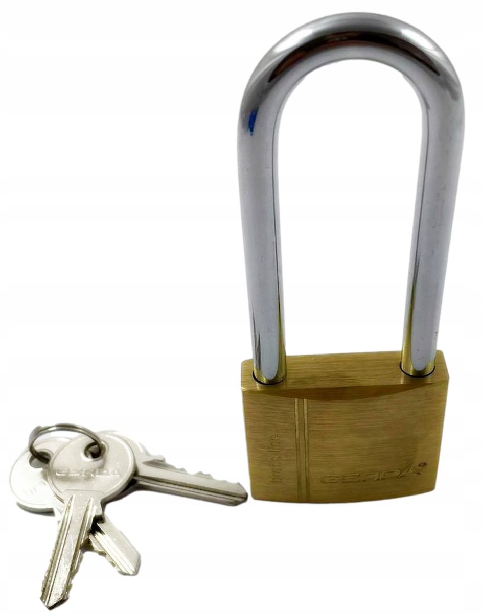 Gerda Messing Hangslot 40mm - Stevige beveiliging met lange beugel
