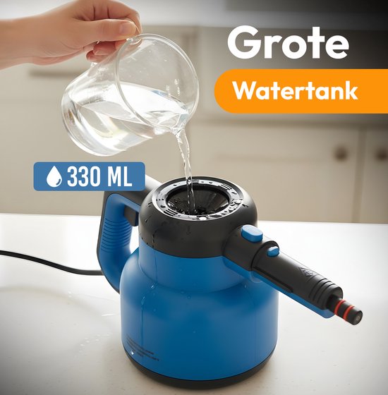 Moolan Stoomdweil, handstoomreiniger met dubbelzijdige vuilvangpads, 12-in-1 multifunctionele stoomreiniger, doodt 99,9% van de bacteriën