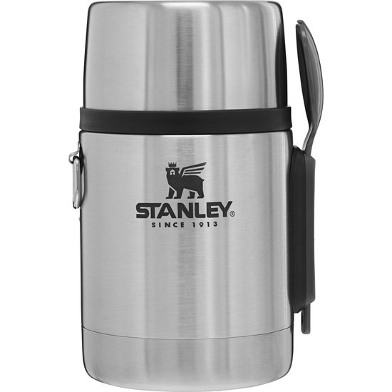 Bouteille thermos en pot alimentaire tout-en-un Stanley The en acier inoxydable avec cuillère - 530 ml - Acier inoxydable