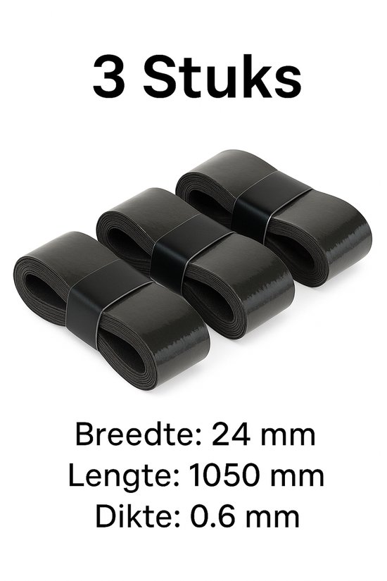 Matchu Sports- Overgrip Padel - Padel Grip - Grip Tape - Zwart - 3 stuks