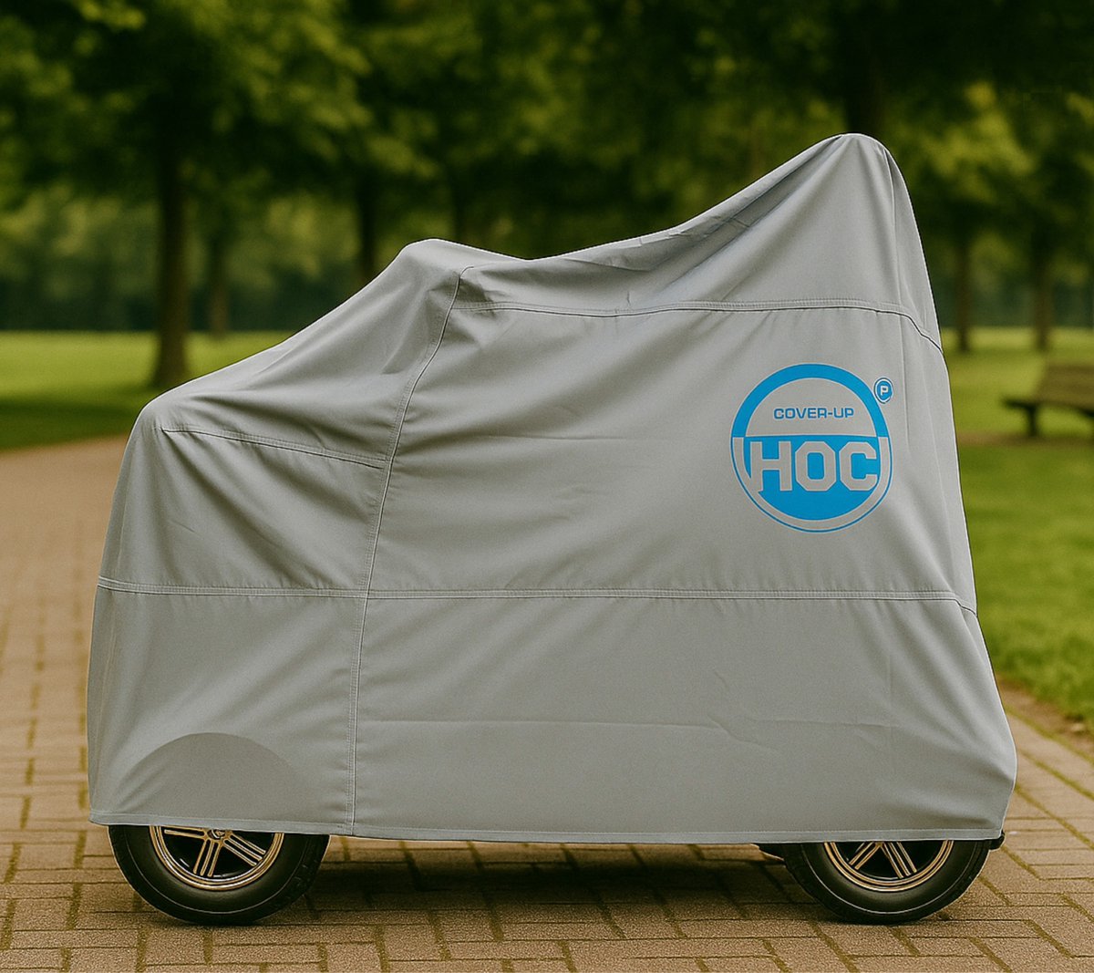 COVER UP HOC Scootmobielhoes Topkwaliteit Scootmobiel Hoes - L - Waterdicht - 220x95x110cm - Diamond label Scootmobielhoes
