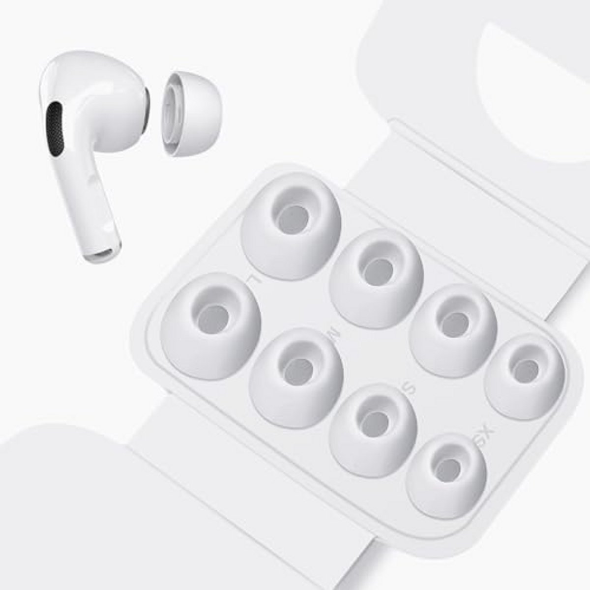 Siliconen Oordopjes voor AirPods Pro 2 - Geluidsreductie, Antislip, Zacht - 4 Paar Reserve Opzetstukken (XS/S/M/L)