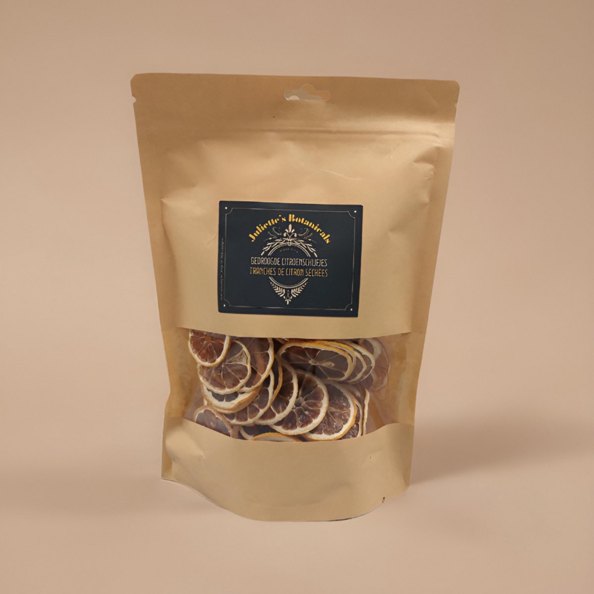 Botanicals - Juliette's Botanicals - gedroogde citroenschijfjes - gedroogde citroen schijfjes - 100 gram - cocktails