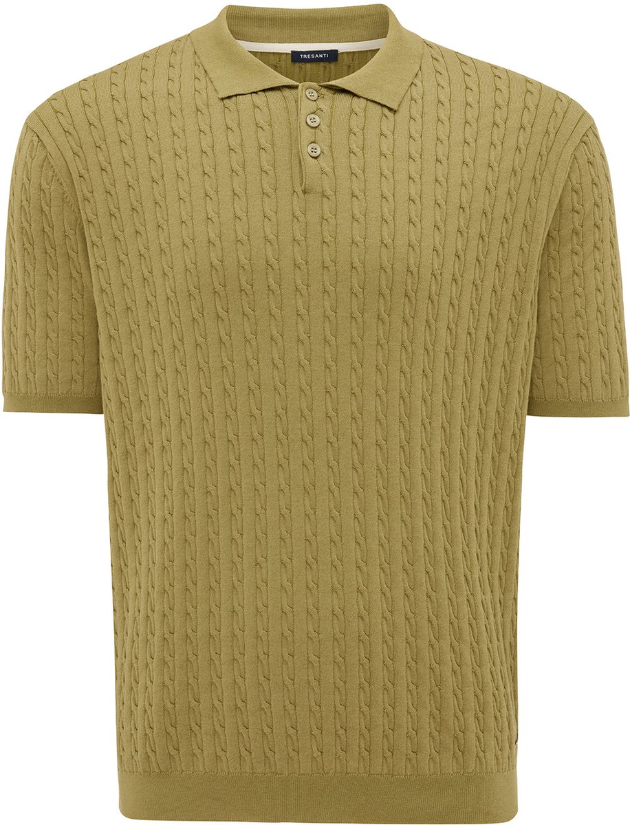 Tresanti EEFRON Small cable knit polo Bright green (TRKWJA121 - 906)