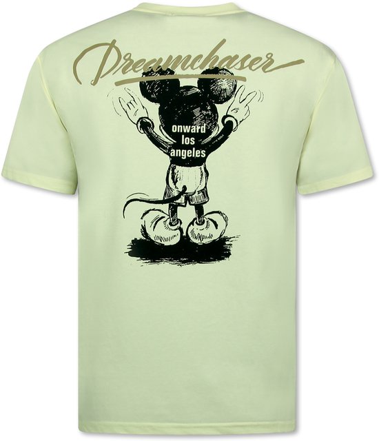 Oversized T shirt Heren - Heren Tshirt met Opdruk - DreamChaser - 687- Beige