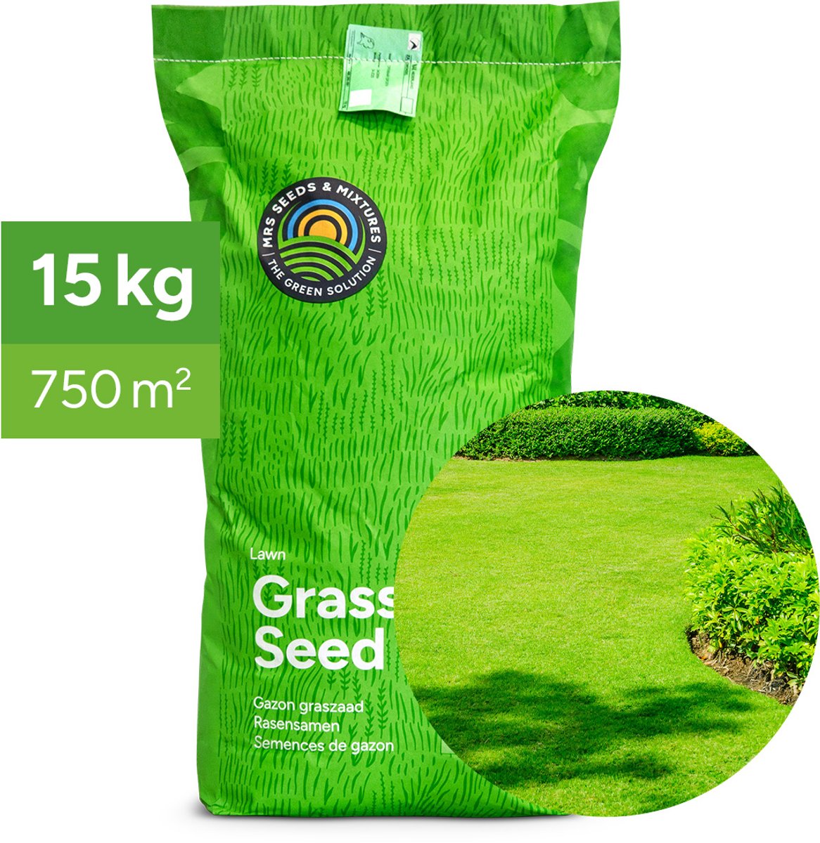 Green Perfection - Graszaad Siergazon - 15 kg voor 750 m² - Hoge schaduwtolerantie - Gazon zonder mos - NAK-gecertificeerd