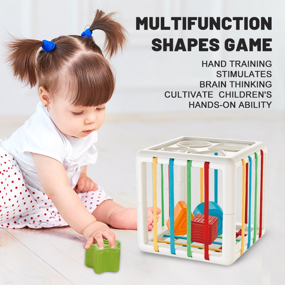 4 in 1 Alaire Speelgoed Set - Speelgoed - Baby Speelgoed - Baby Speelgoed 6 maanden - Educatief Speelgoed -Speelgoed 1 Jaar - Kinderspeelgoed - Stapeltoren - Activiteitenset — afbeelding 2
