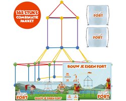 MEGAFORT XXL BUNDEL – Bouw Speelgoed 4 jaar – Fort Bouwen – Educatief Speelgoed – Buitenspeelgoed – Montessori Speelgoed – Kasteel – Kinderspeelgoed