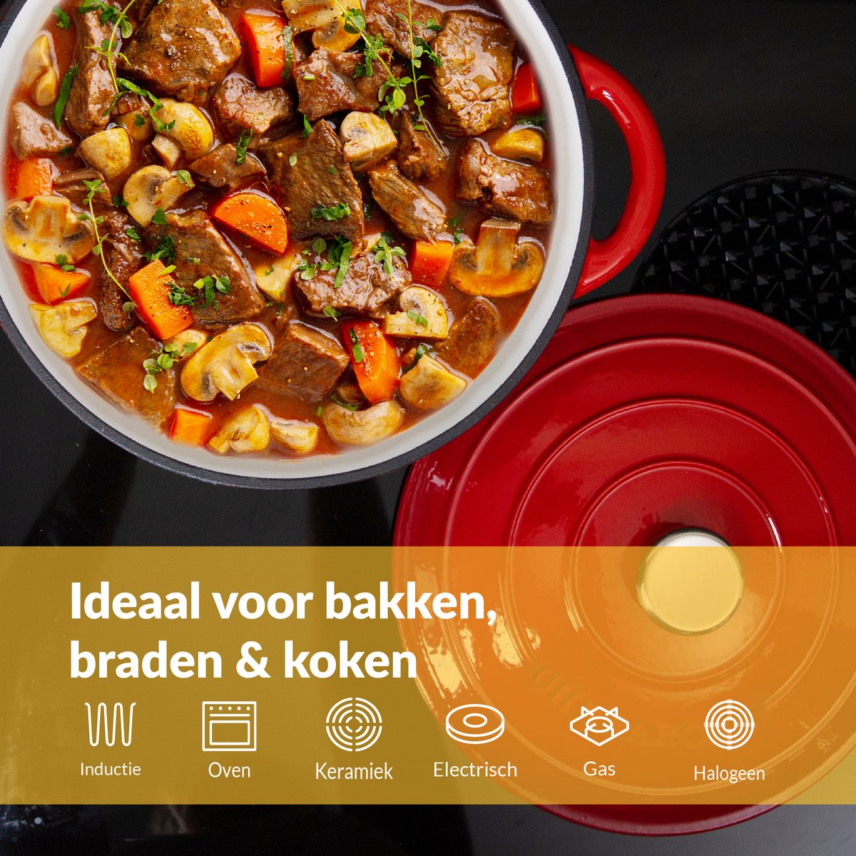 Gietijzeren Gietijzeren Chefarone Braadpan - afbeelding 4