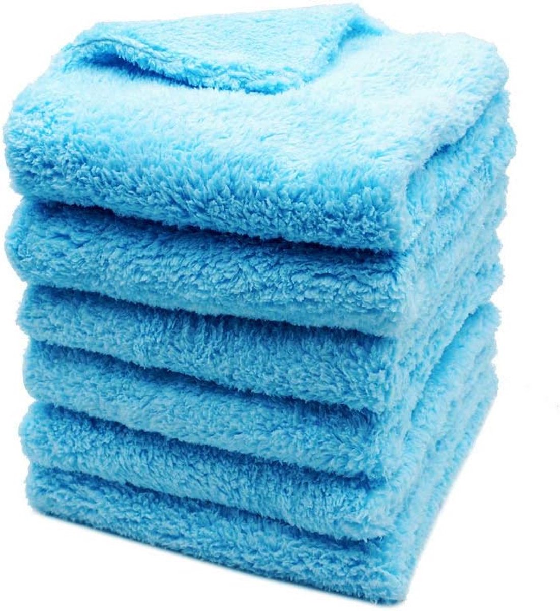 Edgeless Microvezel Handdoek voor Auto - 6-Pack 16"x16" - Ultra Pluche en Absorberend