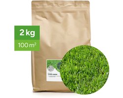 MRS Turbo Green Herstel Graszaad - 2 kg voor 100 m² - Razendsnelle kieming - Geeft onkruid geen kans - Twee soorten Engels raaigras - Vol, sterk en supergroen - NAK-gecertificeerd
