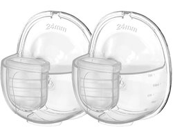 Geschikt voor Duo/NCVI/Nuliie/NICEGREEN Life/Zooawa S32 - 2 Complete Borstpomponderdelen Sets met 24mm Flensen, Vervangende Onderdelen + Extra Bekkenslangklevens & Membranen