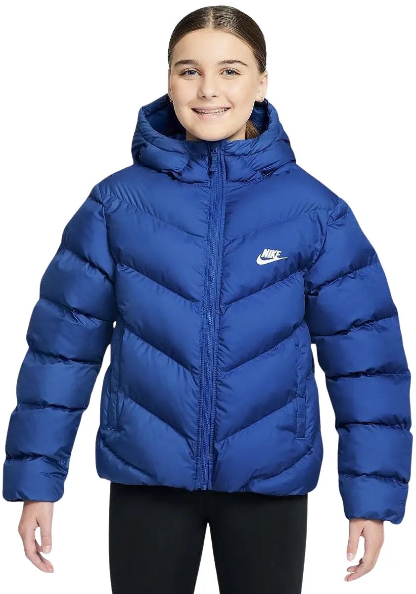 Nike sportswear all day play gewatteerd therma-fit winterjas in de kleur . Blauw
