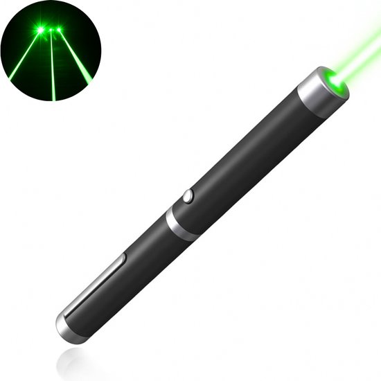 Stylo Pointeur Laser Cyan – Faisceau 488 Nm Visible, Classe 1, Alimenté Par Pile AAA – Neuf