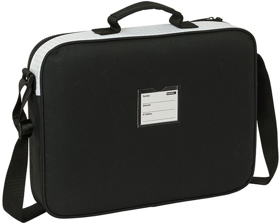 Safta Cartella Portadocumenti Real Madrid 3ª Divisa 24/25 - 3 Alette, Copertina Rigida, 26x36,5 Cm - Grigia, Taglia M - 5