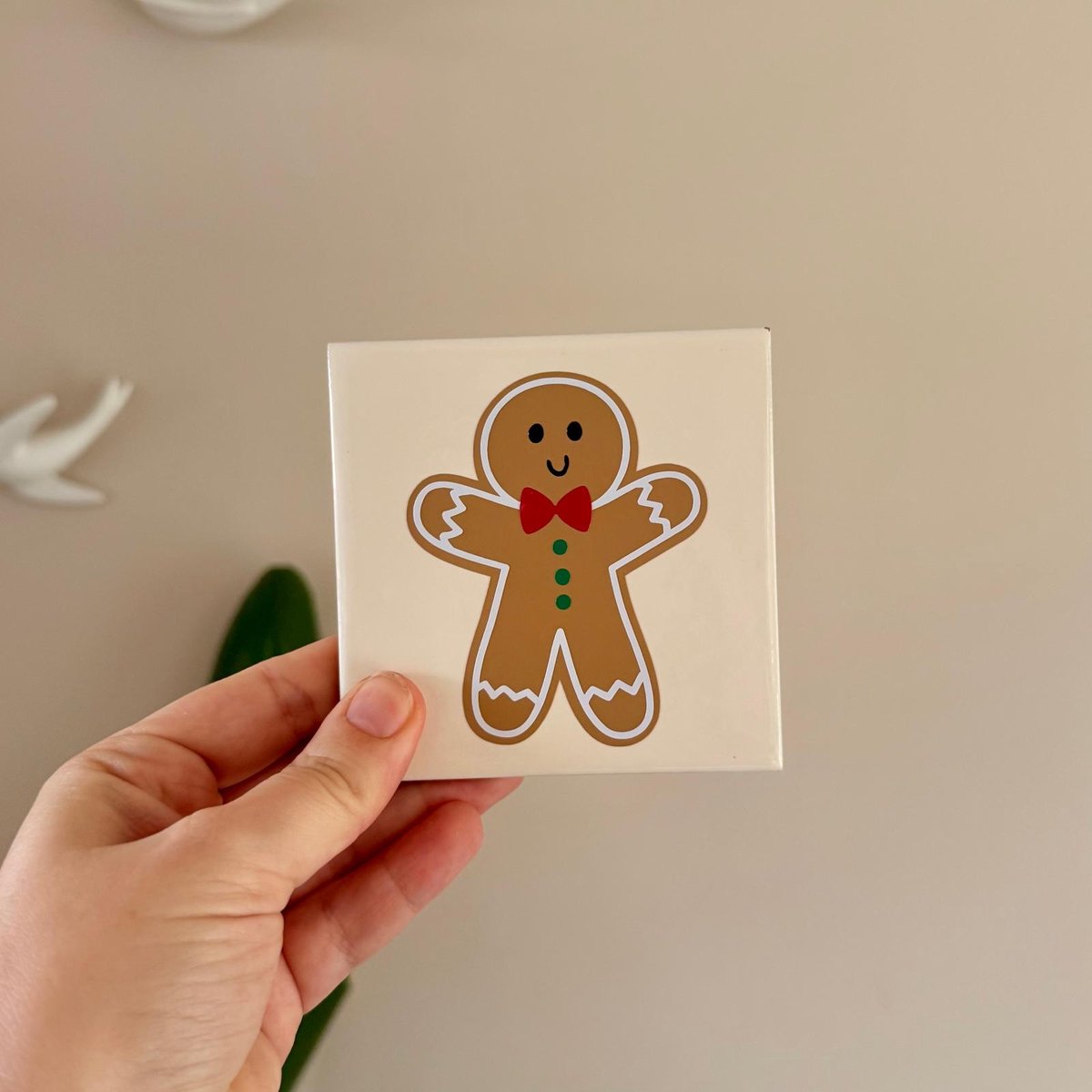 Wij & Blij - gingerbread - beige - tegeltje - spreuktegeltje - kerst - interieur - decoratie - collega - vader - moeder - verjaardag - afscheid - cadeau - zomaar - afscheid