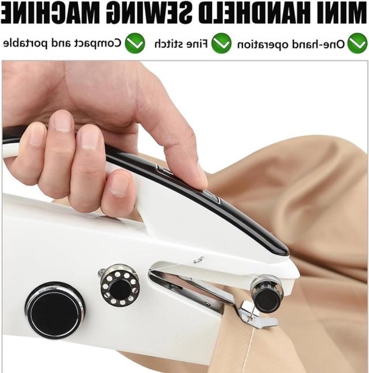 Mini-naaimachine voor Beginners - Draagbare Elektrische Naaimachine met Naaiset voor Thuis, Reizen en Doe-het-zelf