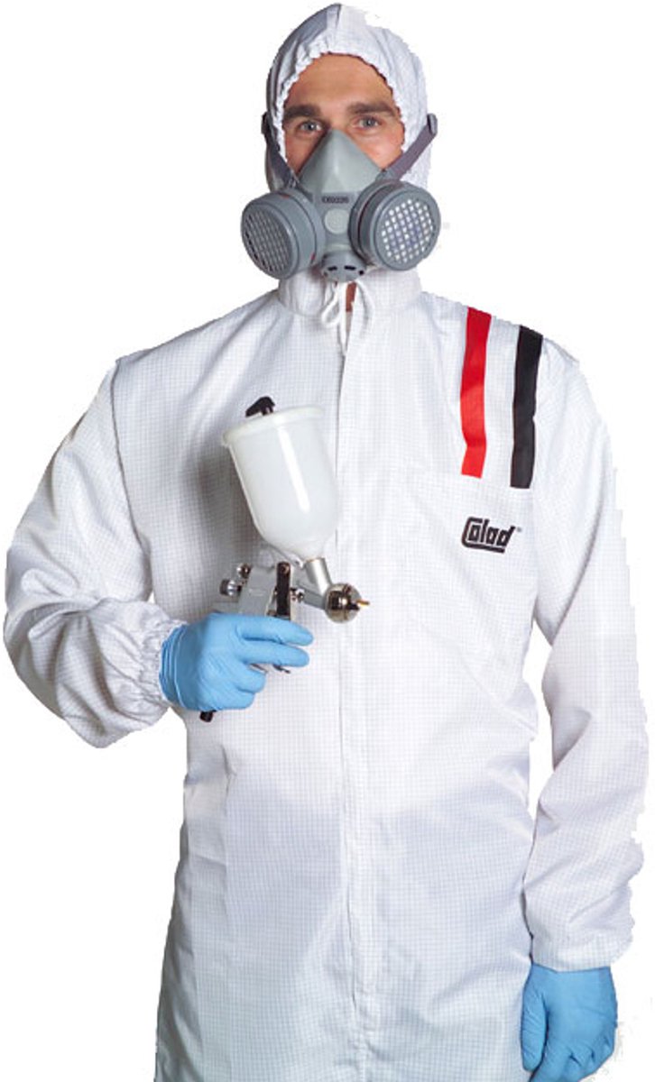 COLAD Antistatische Carbon Spuitoverall met capuchon en rits - 64