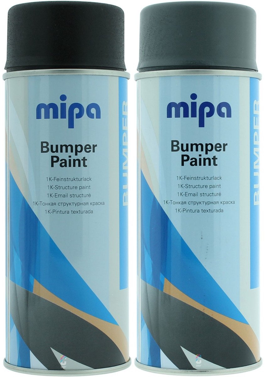 Mipa Bumper Spray 400ml - zwart - sneldrogende lak voor auto bumper