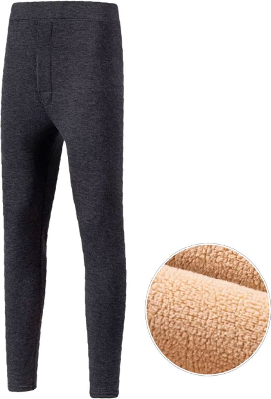 Heren Winterbroek Thermisch – Verdikte Fleece Gevoerde Lange Broek, Warme Outdoor Winterbroek, Grote Maten, Thermische Basislaag van Polyester – Maat 3XL