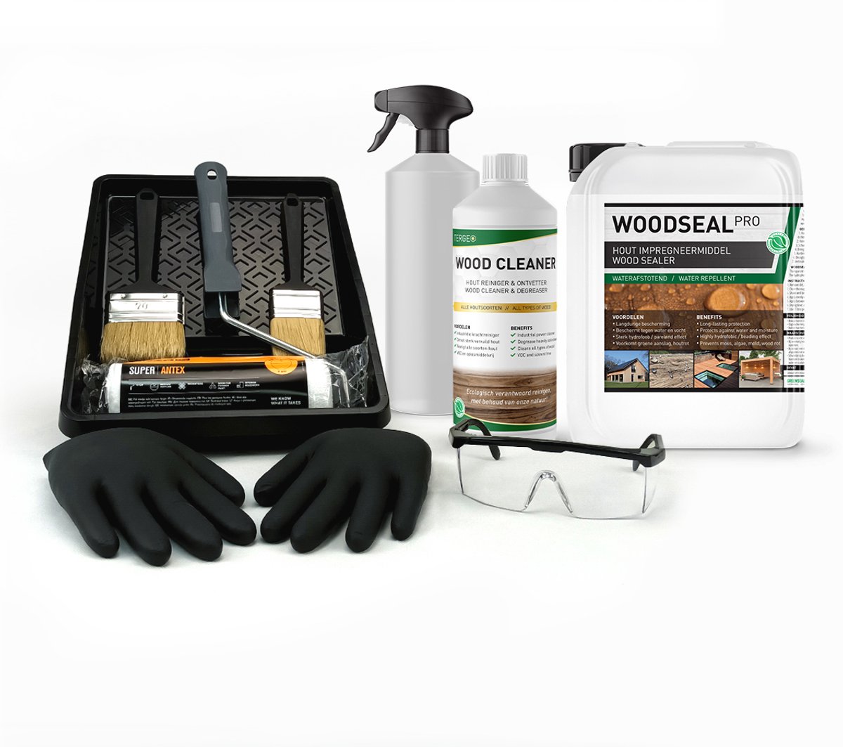 Woodseal Pro – Compleet Impregneerpakket Hout voor Optimale Bescherming! - 5L Nano Coating Spray - Impregneermiddel incl. Houtreiniger en Impregneerspray