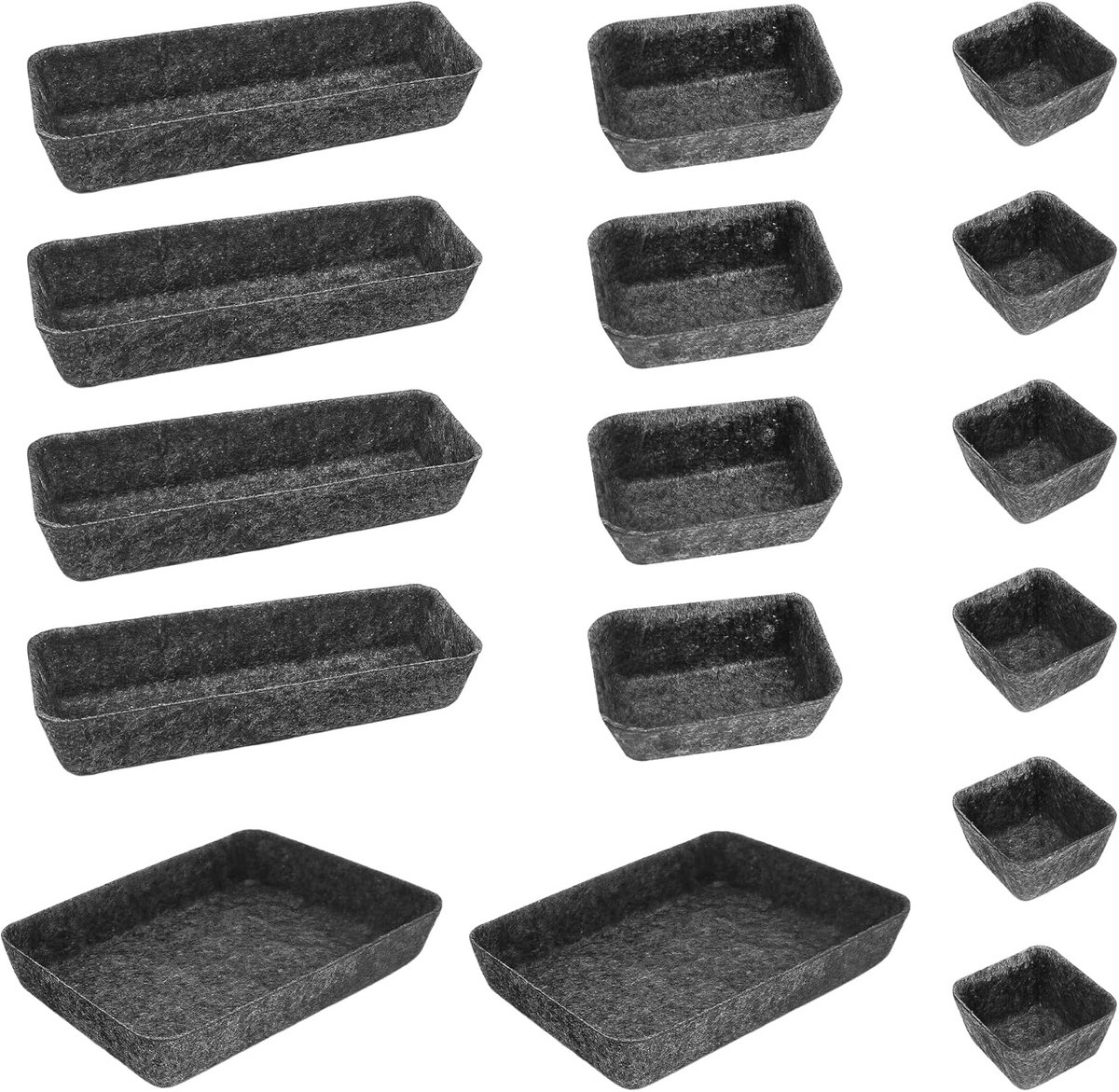 Wasmachine Flessenorganiser Set van 7 en 16 Stuks in Donkergrijs