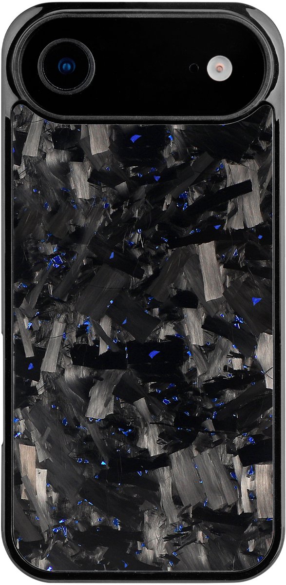 FirstClassCarbon – iPhone 17 Air – Carbon Fiber Hoesje – Forged Carbon – MagSafe Compatibel – Dun & Shockproof Telefoonhoesje – Blauw