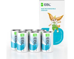 EBL 6-Pack Lithium CR2 Batterijen 1000 mAh 3v - CR2 3 Volt Batterij