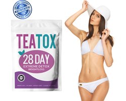 TeaTox 28 Dagen Detox Thee – Vegan Afslank kuur – Buikvet Verbranden | Snel Afvallen | Detox | Fatburner | Thee Kuur | Gewicht Verliezen