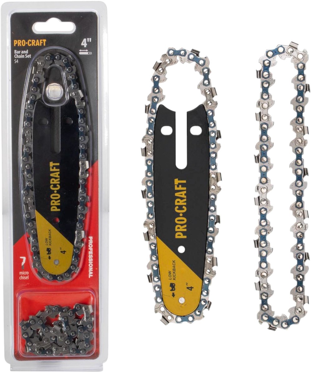 Procraft S4-set met 2x zaagketting + 10 cm zaagblad voor PKA16 en PKA24