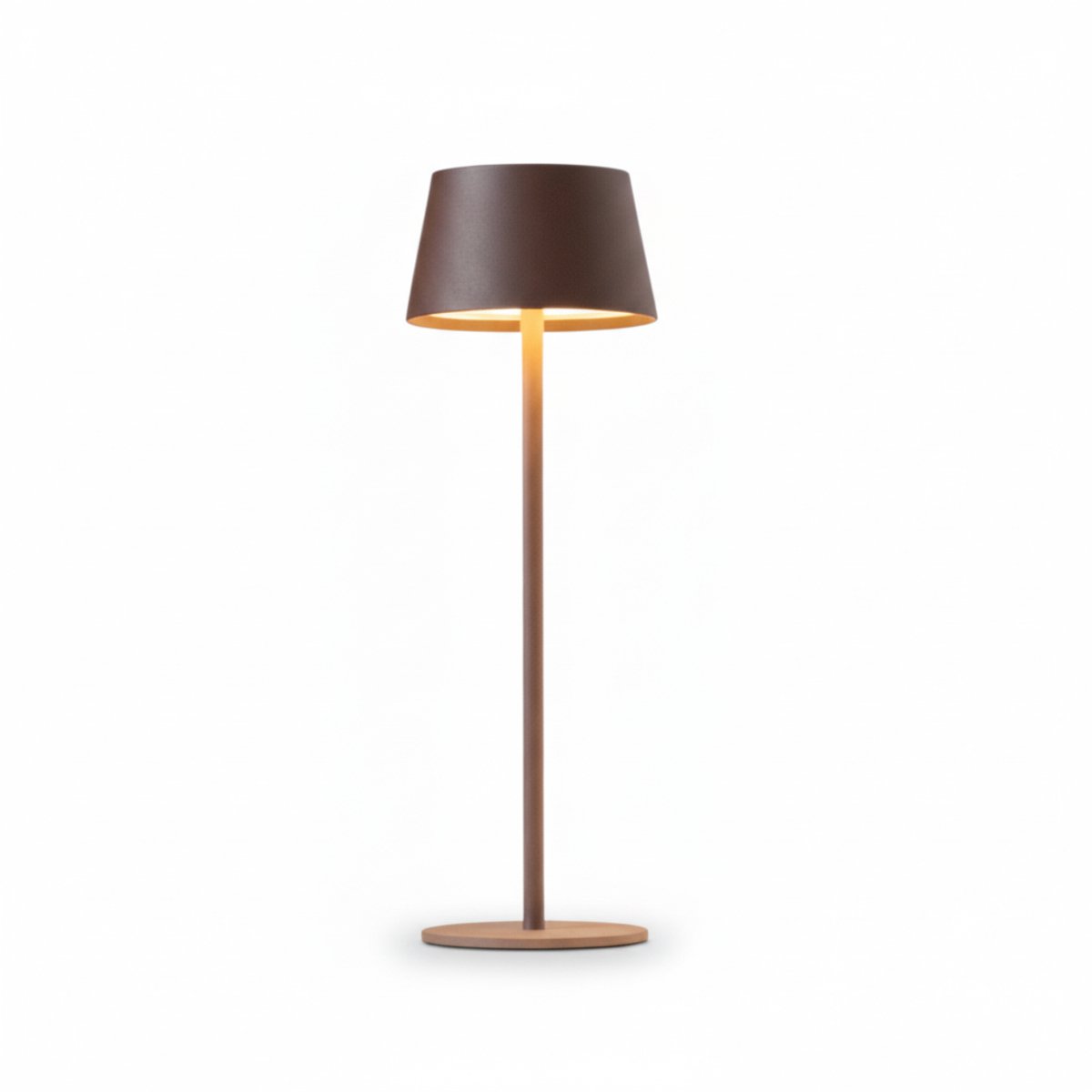OMNIEXA Tafellamp – Mokka – Draadloos & Dimmen via Touch – 3 Lichtstanden – Design Aluminium - Bruin