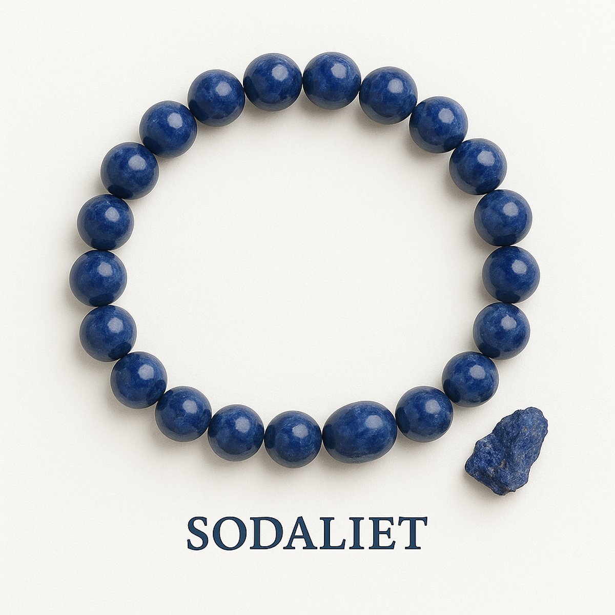 S4H Sodaliet Edelstenen Armband – 8mm Kralen | 18 cm