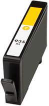 Gele 935 XL inkjetcartridge met zwarte behuizing en witte bovenkant.