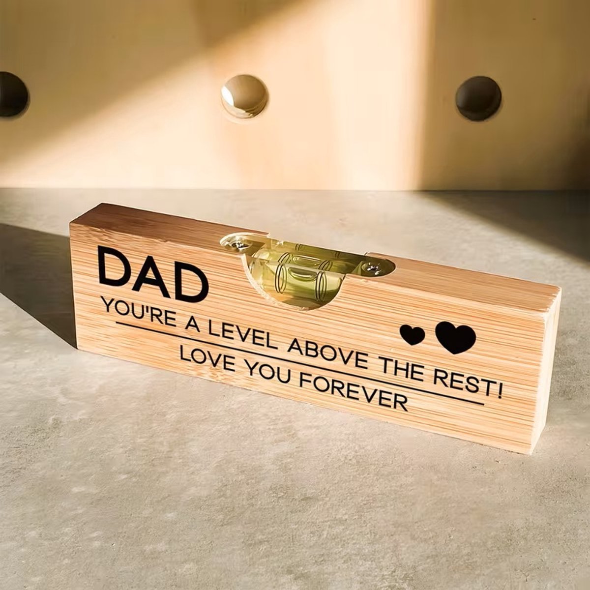 Waterpas Flesopener - Flesopener - Cadeau voor Vader - 15x4.5x2cm